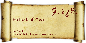 Feiszt Éva névjegykártya